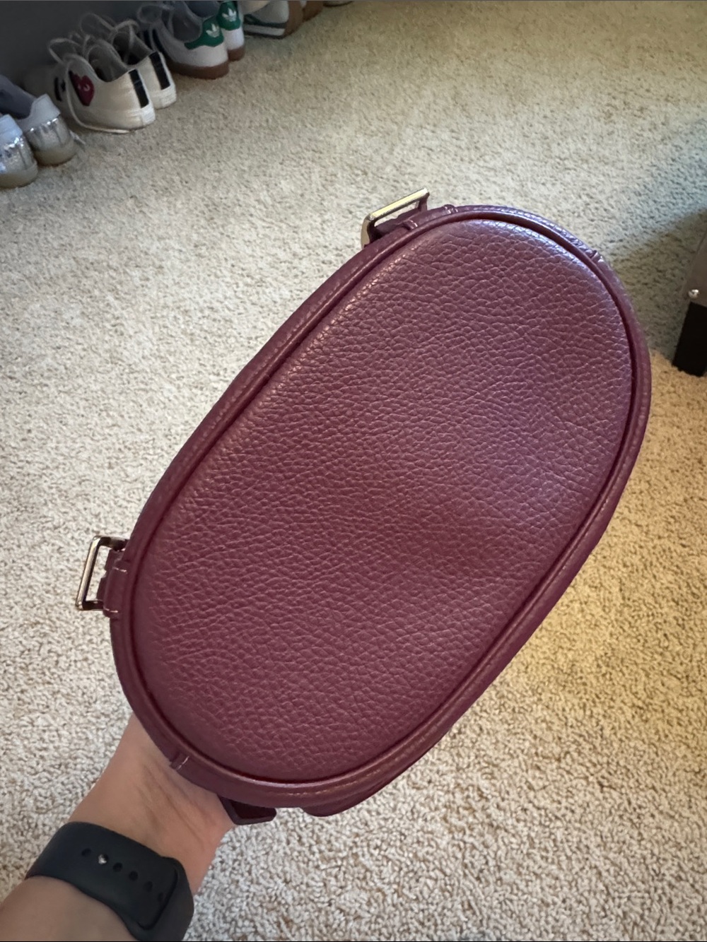 Coach Burgundy Pebbled Leather Mini Backpack COLOR SOLD OUT - Picture 3 of 6